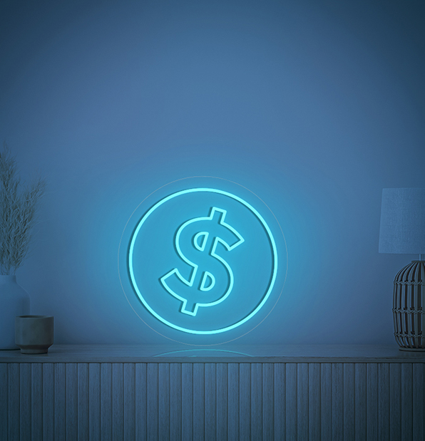Neon Dollar Sign