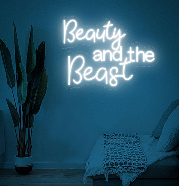 Beauty and the Beast Neon Sign