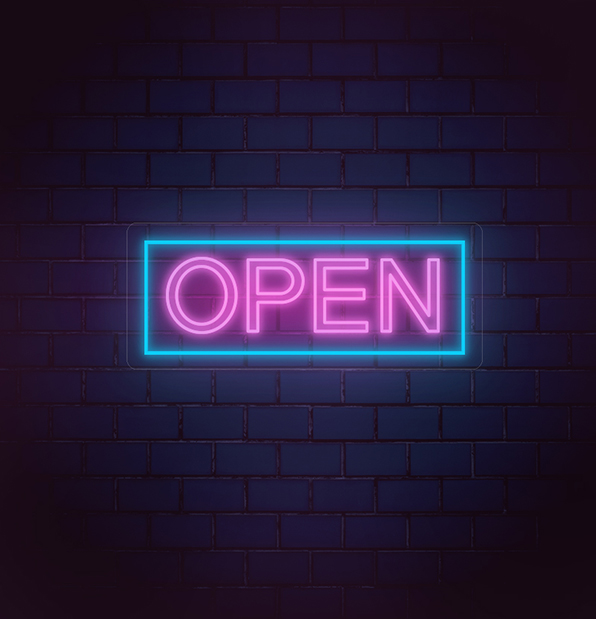 Open Neon Sign