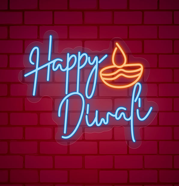 Happy Diwali Neon Lights