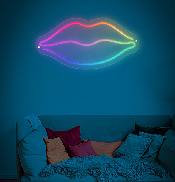 LED Lips Flow-Mo Sign